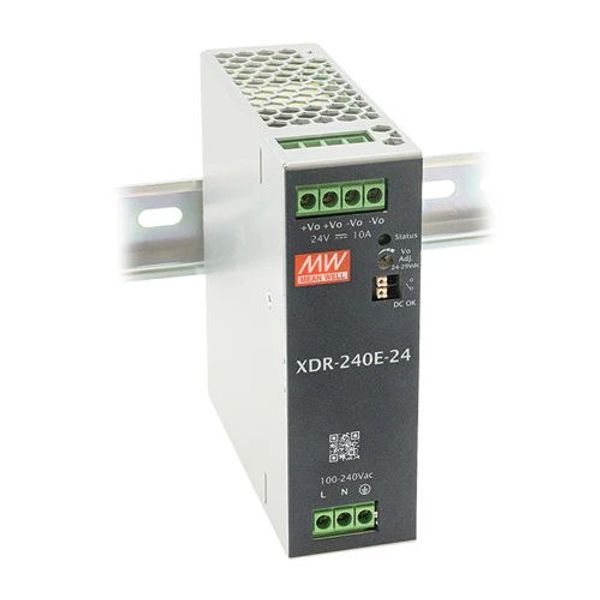 240W single output DIN rail power supply 24V 10A, MEAN WELL image 1