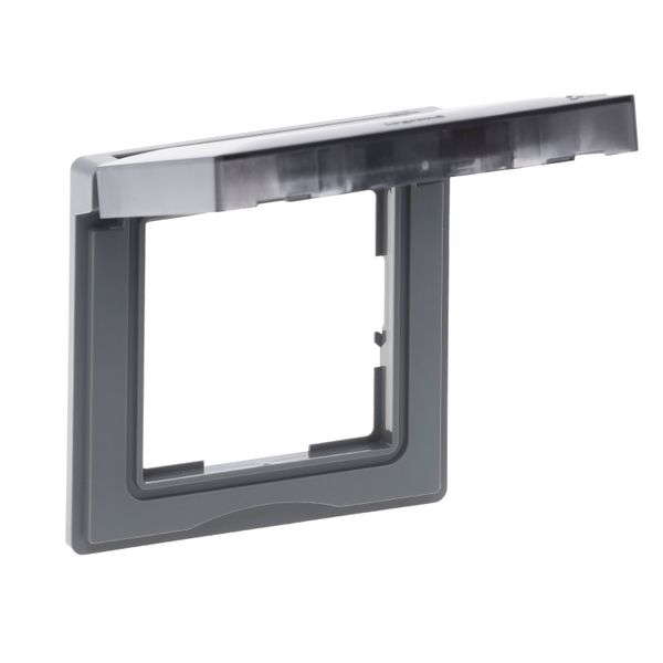 1-GANG PLATE IP44 ALUMINIUM image 1