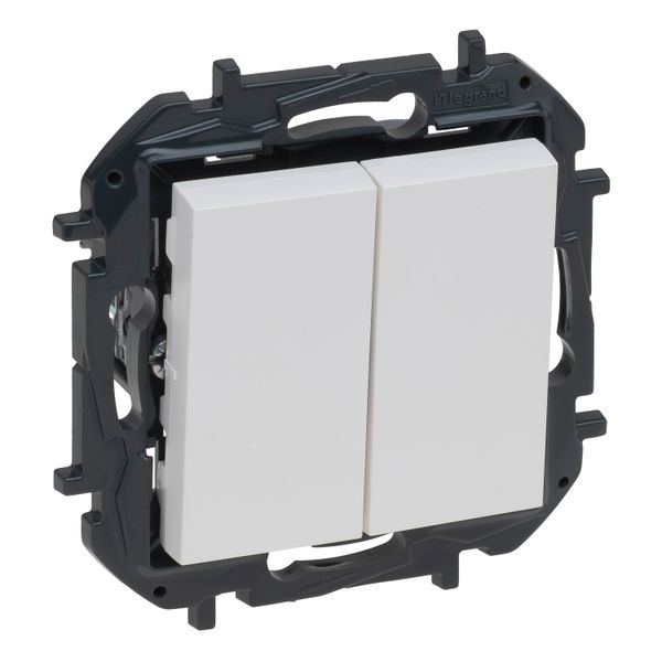 Switch Niloe Step 2 Gang 2 Way 10AX White image 1