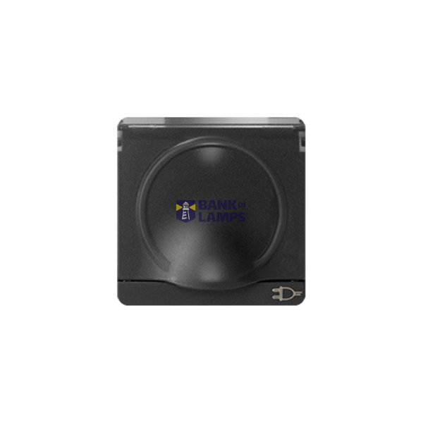 Cover for single socket outlet with Schuko earthing, Graphite image 1