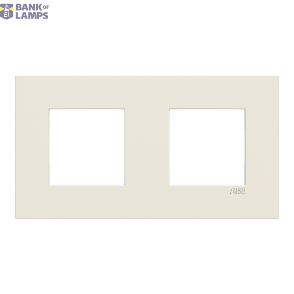 Frame 2-gang - ABB logo - White image 1