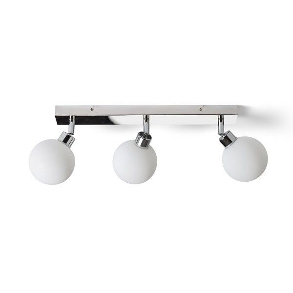 BOLLY III surface mounted opal-colored glass/chrome 230V LED G9 3x3W IP44 image 1
