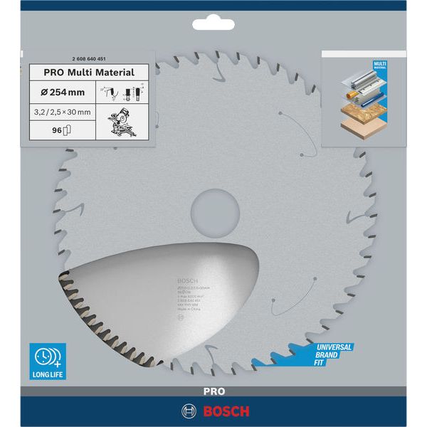 Multi Material circular saw blade 254 x 30 x 3,2 mm; 96 image 2