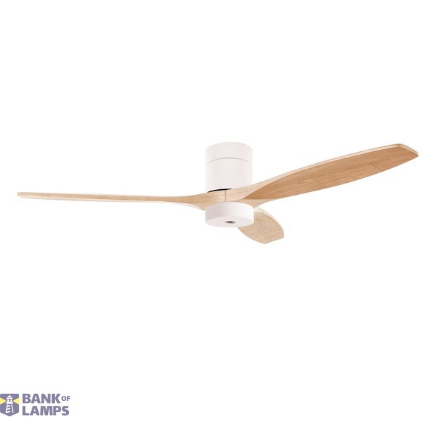 Fan Stem Evo ø1220mm Tube Play White with Light Wood Blades image 1