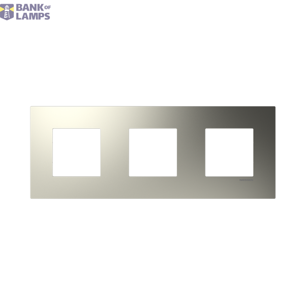 Frame 3-gang / 2+2+2-modules - Niessen logo - S - Nickel image 1