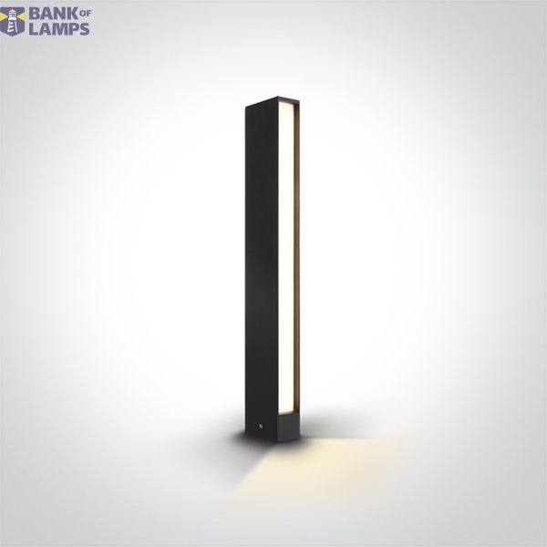 ANTHRACITE BOLLARD 60cm 8W WW IP54 100-240V image 1