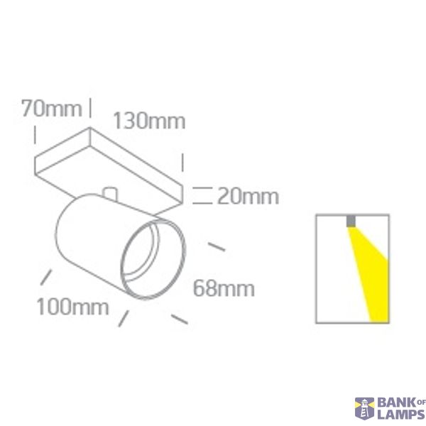 WHITE GU10 10W DARK LIGHT image 2
