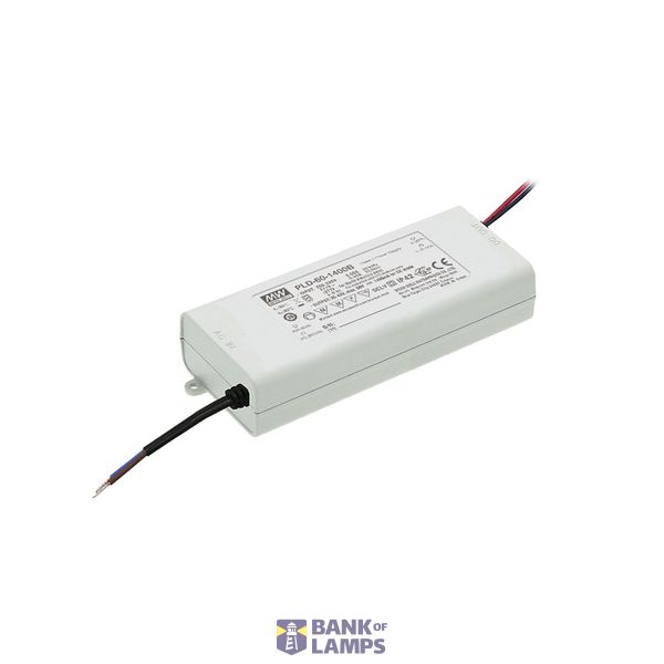 PLD-60-500B Led driver, Class2 57W, 65-115V, 500mA CC, MEAN WELL image 1