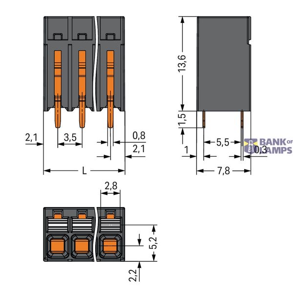 THR PCB terminal block push-button 1.5 mm² black image 3