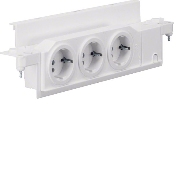 Schuko-Socket,volta,cavity w.,3x,rotat. image 1