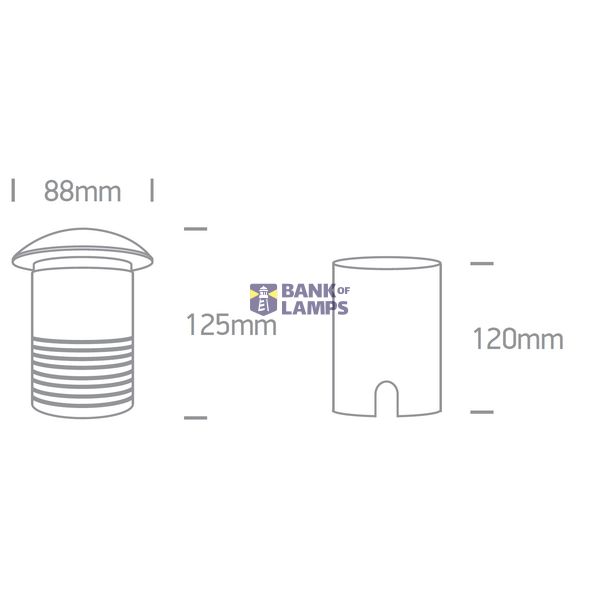 ALUMINIUM INGROUND GU10 10W IP67 100-240V image 2