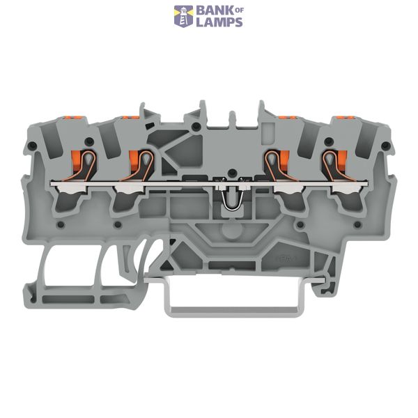 4-conductor through terminal block with push-button 1.5 mm² gray image 3