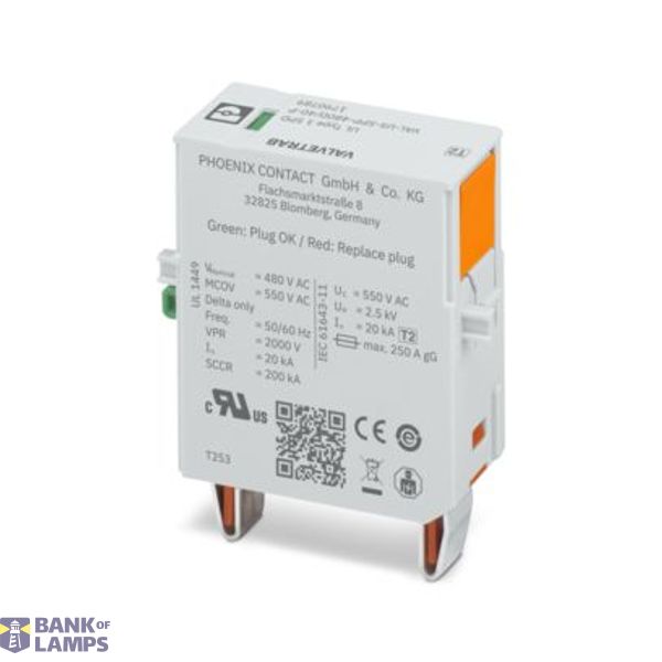 VAL-US-SPP-480D/40-P - Type 2 surge protection plug image 1