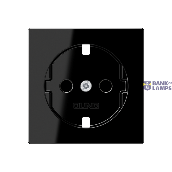 Cover for SCHUKO® sockets, Duroplast, 50 x 50 mm, black image 1