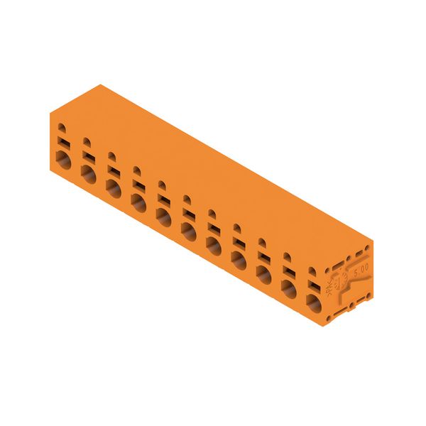 Printed circuit board terminals, 7.50 mm, Number of poles: 11, 90°, Solder pin length (l): 3.5 mm, orange, PUSH IN without actuator, Clamping range, max. : 2.5 mm², Box image 4