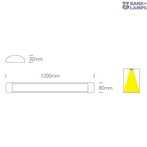 WHITE LED 35W WW 1200x80mm IP20 230V image 2