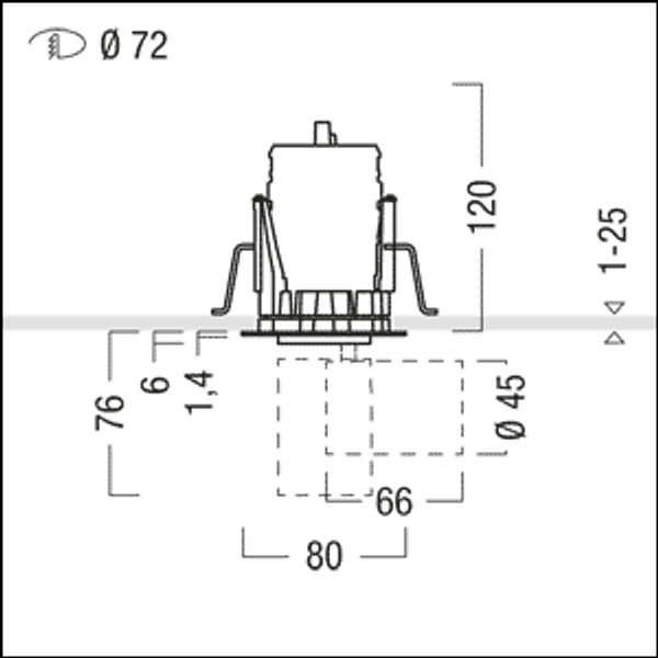 SUP2-R M R72 LED550-930 FL 600MA WH WH - LED ceiling-recessed luminaire image 2