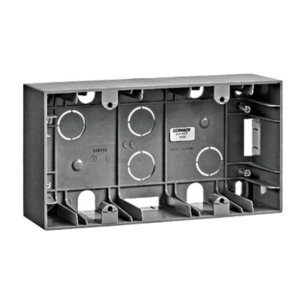 Two gang wall mounting housing, anthracite image 1