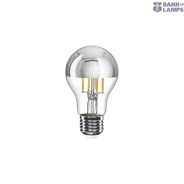 LED Silver Half Sphere Drop Light Bulb A60 7W 650Lm E27 2700K Dimmable - A02 image 1