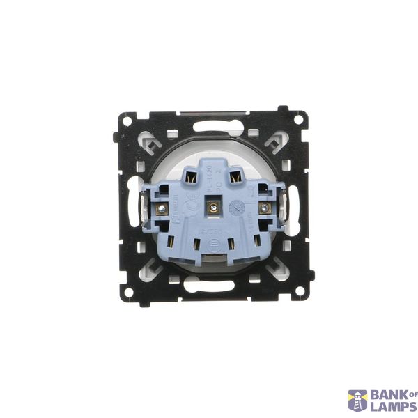 Double socket outlet with earthing and current phase constancy, Silver matt, metalic, 16A image 1
