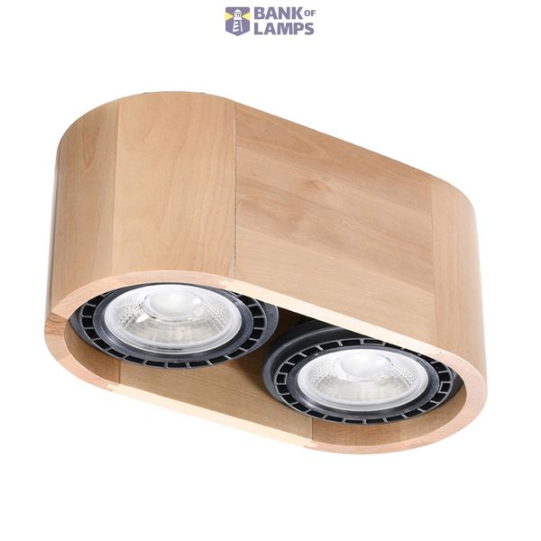 SPOT BASIC 2 NATURAL WOOD GU10 2X40W IP20 image 3