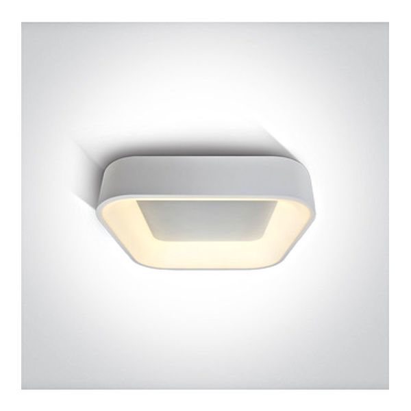 62132NA/W/V WHITE SQUARE PLAFO LED 38W CCTV IP20 230V DIM image 1