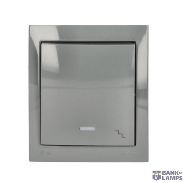 Splash-proof two way switch, IP44, 10AX, dark grey image 1