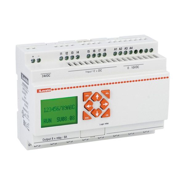 Micro PLCs, base module, auxiliary supply voltage 24VDC, 12/8 relay image 1
