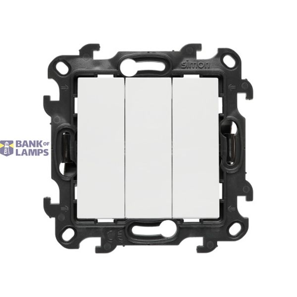 Triple push button, (module), Simon 24, IP20, 10AX, 10A, white image 1