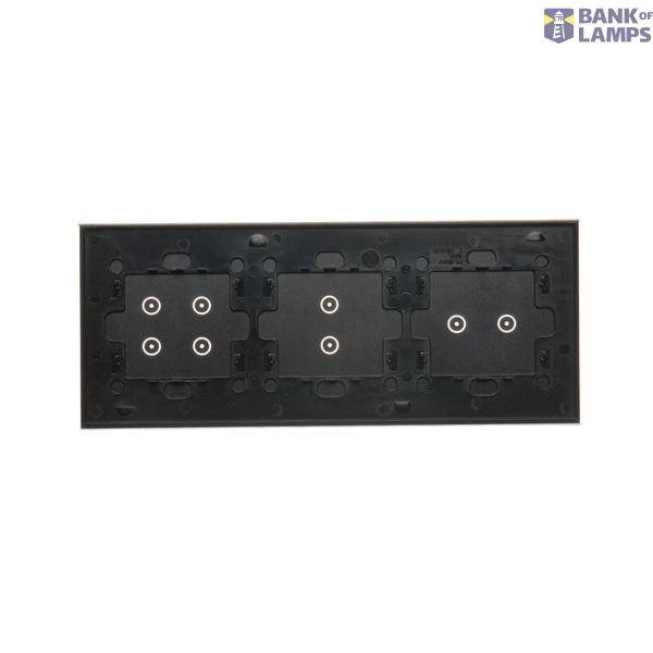 Single three-position shutter push button (1-0-2), 10A, black image 1