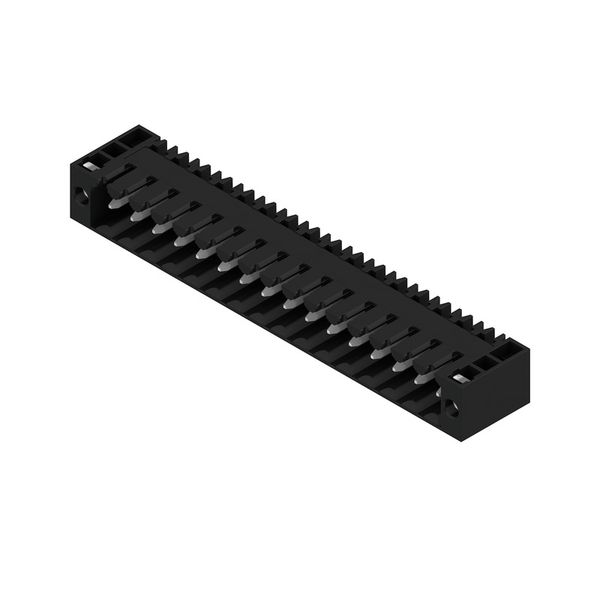 PCB plug-in connector, male header, Flange, THT solder connection, 3.50 mm, Number of poles: 16, 90°, Solder pin length (l): 4.5 mm, tinned, black, Box image 7