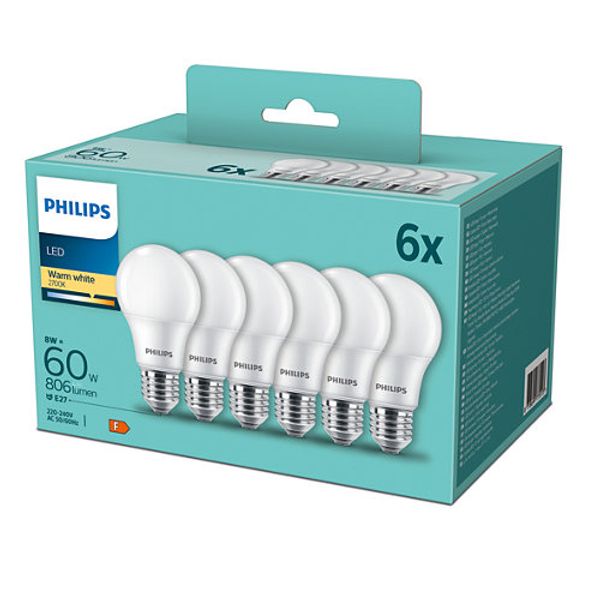 LED bulb A60 8W/60W E27 2700K 806lm NonDim 15Y matt 6BL image 1