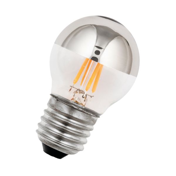 LED Filament G45 E27 240V 2W 2700K TM Silver image 1