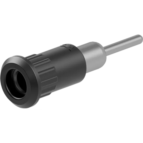 4 mm socket, round plug connection, mounting Ø 8.2 mm, black, 64.3011-21 image 1