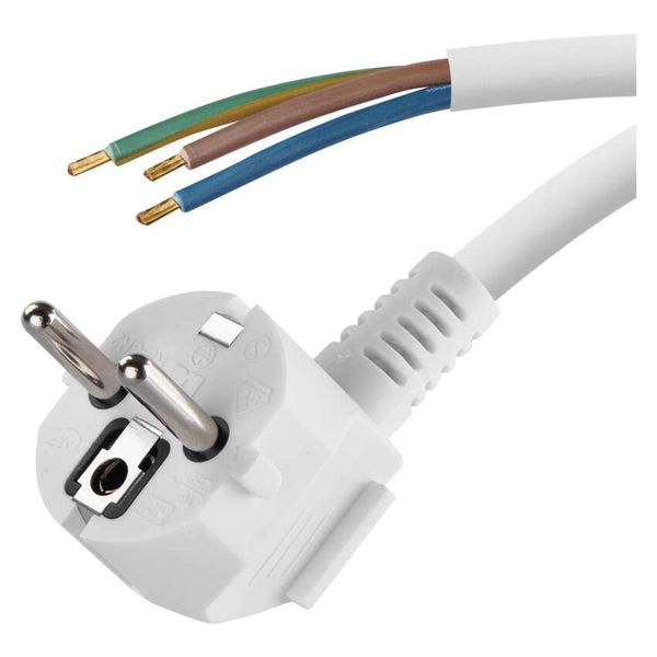 Power Cord PVC 3× 1,5mm2, 5m, white image 1