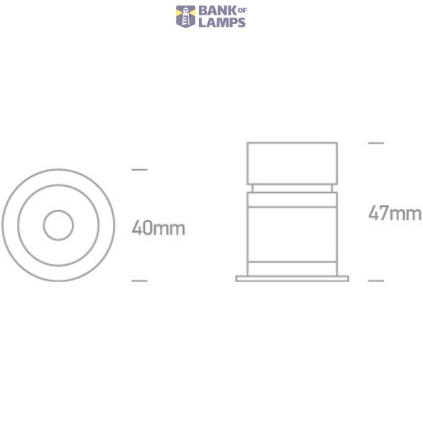 WHITE LED 3W WW IP20 38deg 230V DARK LIGHT image 2