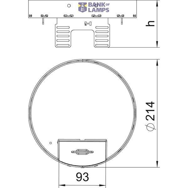 RKSRN2UZD3R4MS20 Round cassette with cord outlet ¨215mm image 2