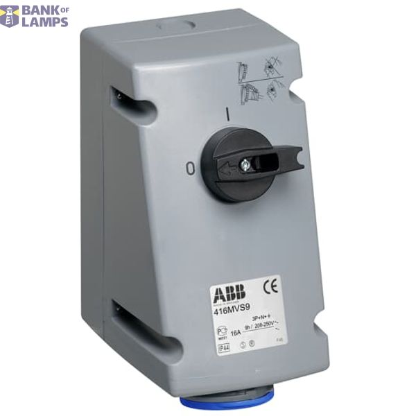 Industrial Switched Interlocked Socket Outlets, 3P+N+E, 16 A, 480 … 500 V image 1