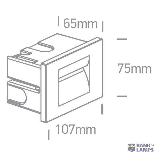 WHITE WALL RECESSED 3,6W WW IP65 100-240V image 2