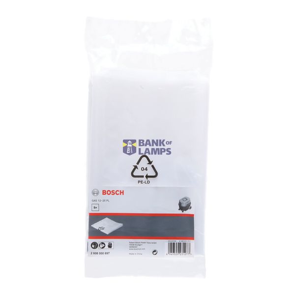 Disposal Bag 20lt, Plastic (5pcs) for GAS 12-25 PL image 2