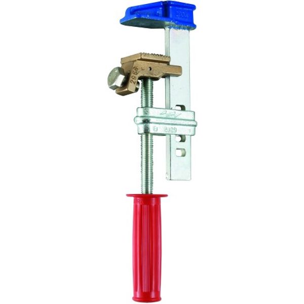 Clamp with insulated handle for bare conductor bars, blue for PEN image 1