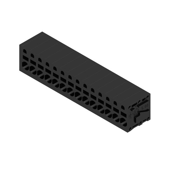 Printed circuit board terminals, 5.00 mm, Number of poles: 14, 90°, Solder pin length (l): 3.5 mm, tinned, black, PUSH IN without actuator, Clamping range, max. : 2.5 mm², Box image 3