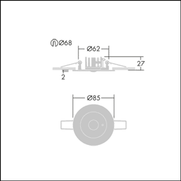 VOYAGER STAR P MRCR ANT ECD WH - Emergency luminaire image 3
