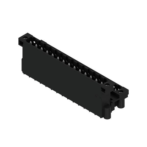 PCB plug-in connector, male header, Flange, THT/THR solder connection, 5.00 mm, Number of poles: 28, 180°, Solder pin length (l): 3.2 mm, tinned, black, Box image 2