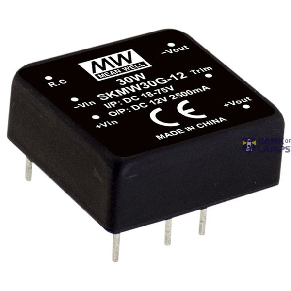 SKMW30G-15 DC/DC Converter 18-75V:+15V 2A 30W, MEAN WELL image 1
