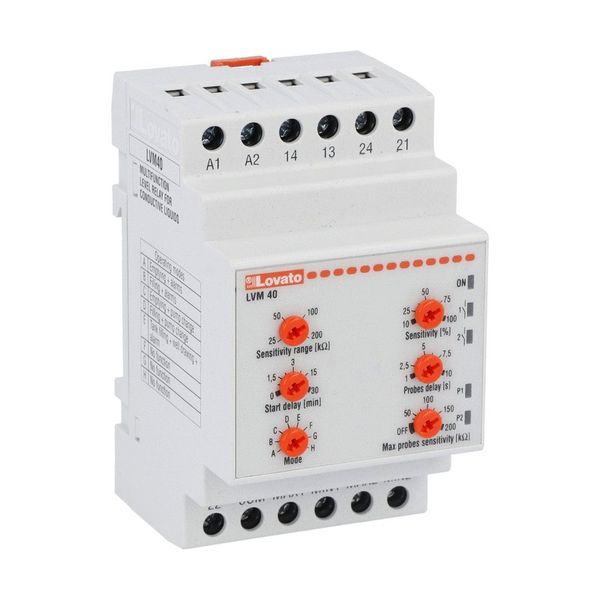 Level monitoring relay, modular version, single-voltage. Multifunctions. Automatic resetting, 110...127VAC image 1