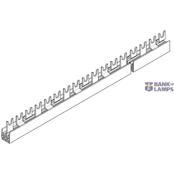 C-Busbar 3-pole, no break-out, 16mmý image 1