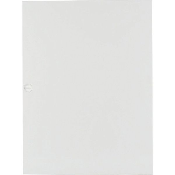 Flush mounted steel sheet door white, for 24MU per row, 2 rows image 1