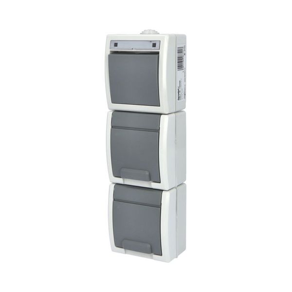 AQUANT SINGLE POLE / TWO WAY SWITCH + SOCKET 2x2P+Z VERTICAL image 5