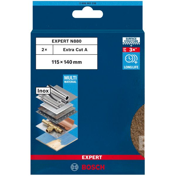 EXPERT N880 Fleece Pad for Handsanding 115 x 140 mm, Coarse A, 2-pc image 2